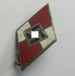 HJ (ie. 'Hitlerjugend') enamelled lapel-pin (ie.: 'Raute') being...
