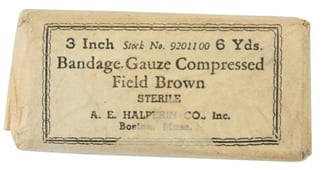 US WW2 First Aid Bandage 3'' Package