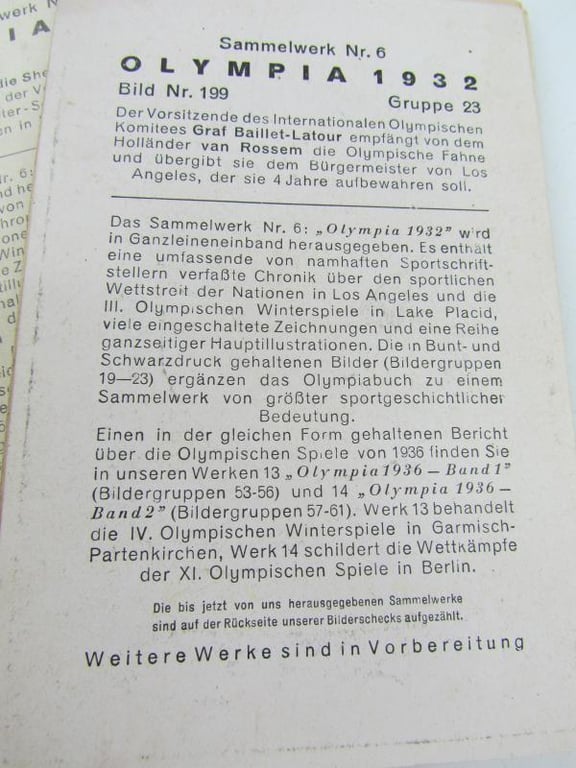 Collection pictures Olympia 1932