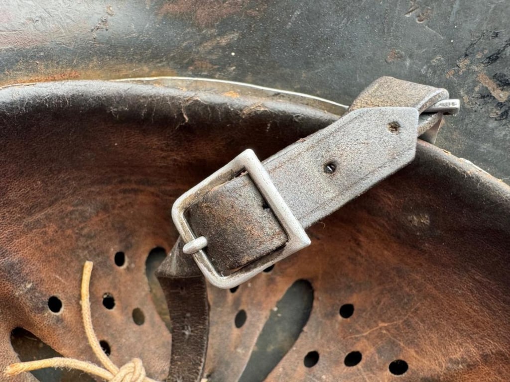 Early M35 Luftwaffe DD Helmet With Droop Tail Eagle ET64