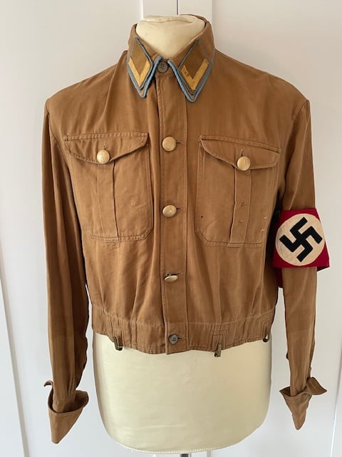 WWII GERMAN NSDAP POLITICAL LEADERS BROWN SHIRT, ORTSGRUPPE BLOCKLEITER (BLOCK LEADER). ADDITIONAL PHOTOS