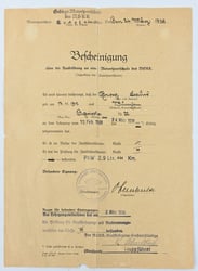 German NSKK Certificate 1938