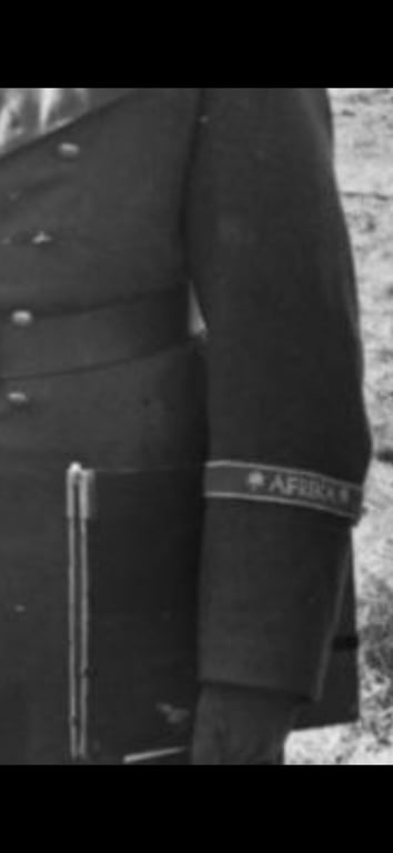 GERMAN WWII AFRIKA CUFF TITLE, HONEST COMBAT EXAMPLE.