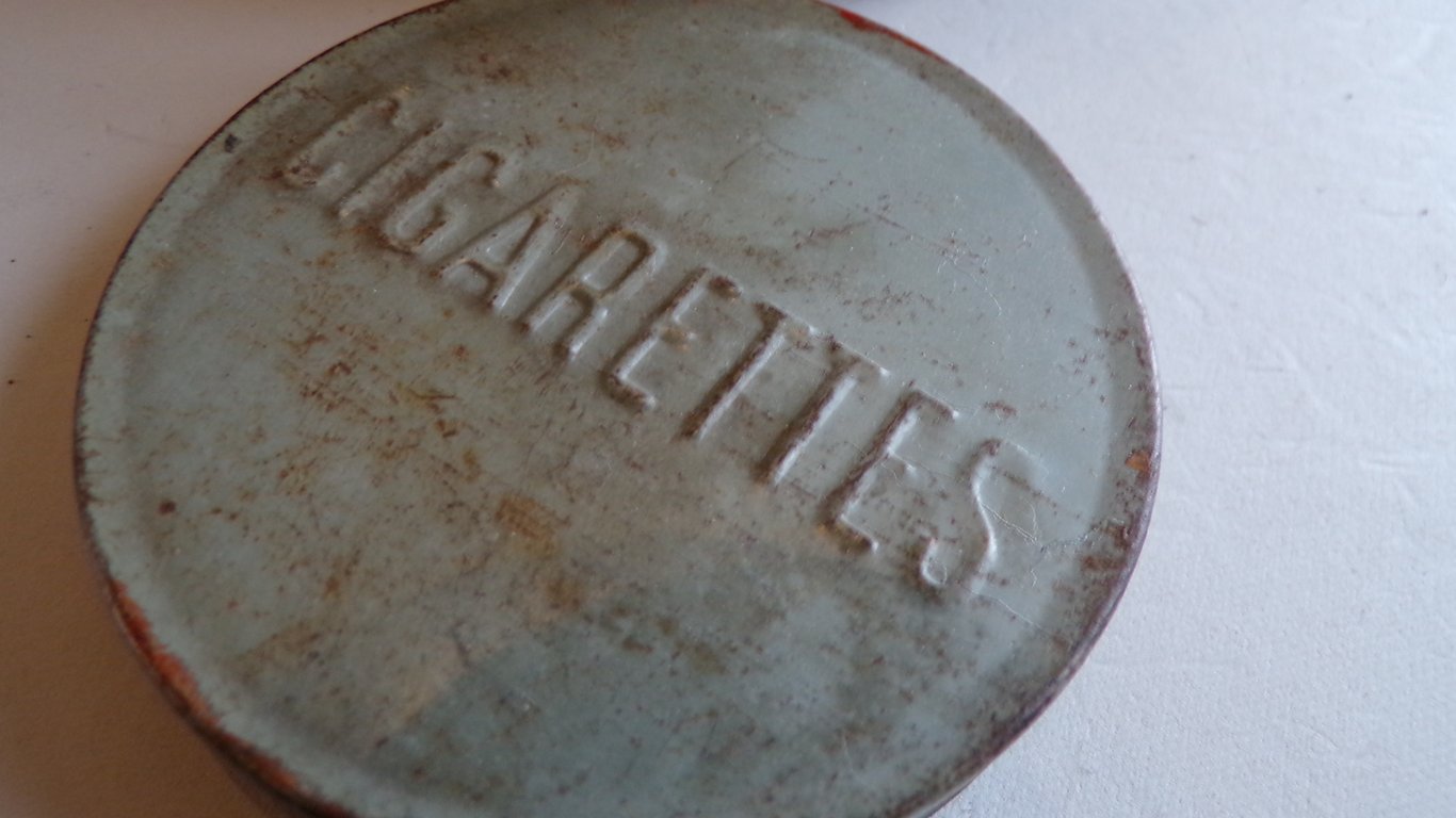 British ration cigarette tin