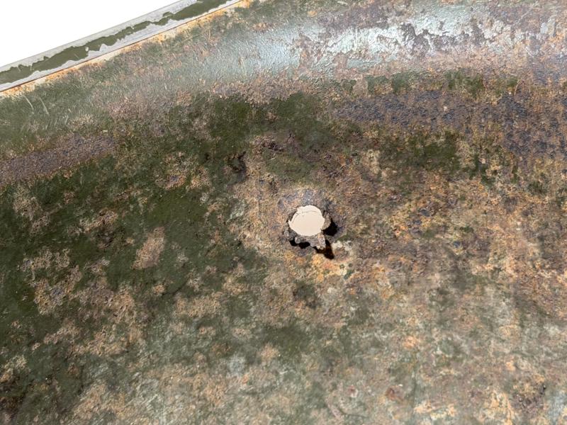 US M1 Fixed Bale Battle Damage Helmet Shell