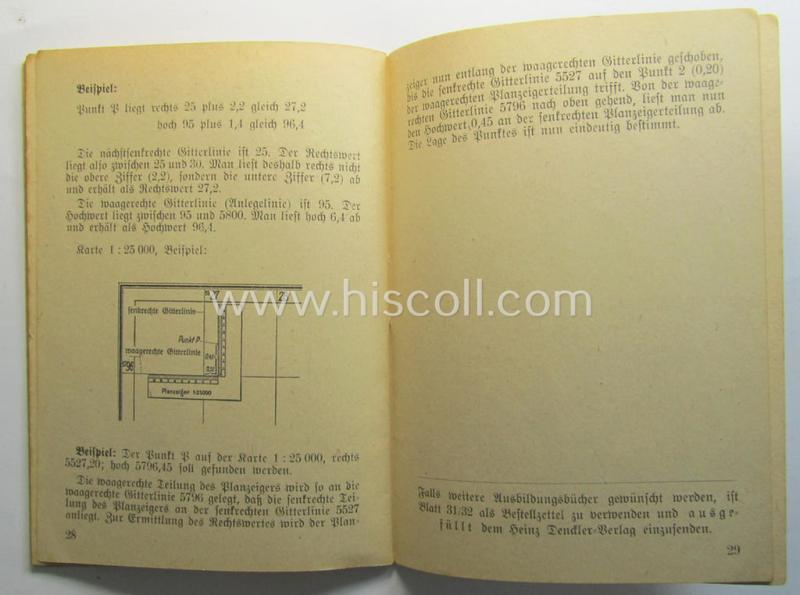Smaller-sized - and scarcely seen! - period WH instruction-booklet entitled: 'Der Marschkompass und sein Gebrauch' (or: instruction- ie. training-manual for the WH compass) as was published by the: 'Heinz Denckler Verlag' as based in Berlin