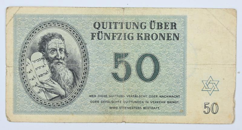 German WW2 Theresienstadt (Terezin) Concentration Camp Banknotes