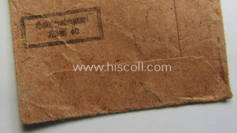 Fully matching medal-set: 'Winterschlacht im Osten 1941/42' as produced by the: 'Hauptmünzamt - Wien'-company being a clearly maker- (ie. '30'-marked) specimen that came stored in its original 'Zellstoff'-based pouch of issue as found