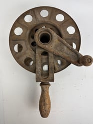 Original German WWII Big Hand Held Cable Reel...