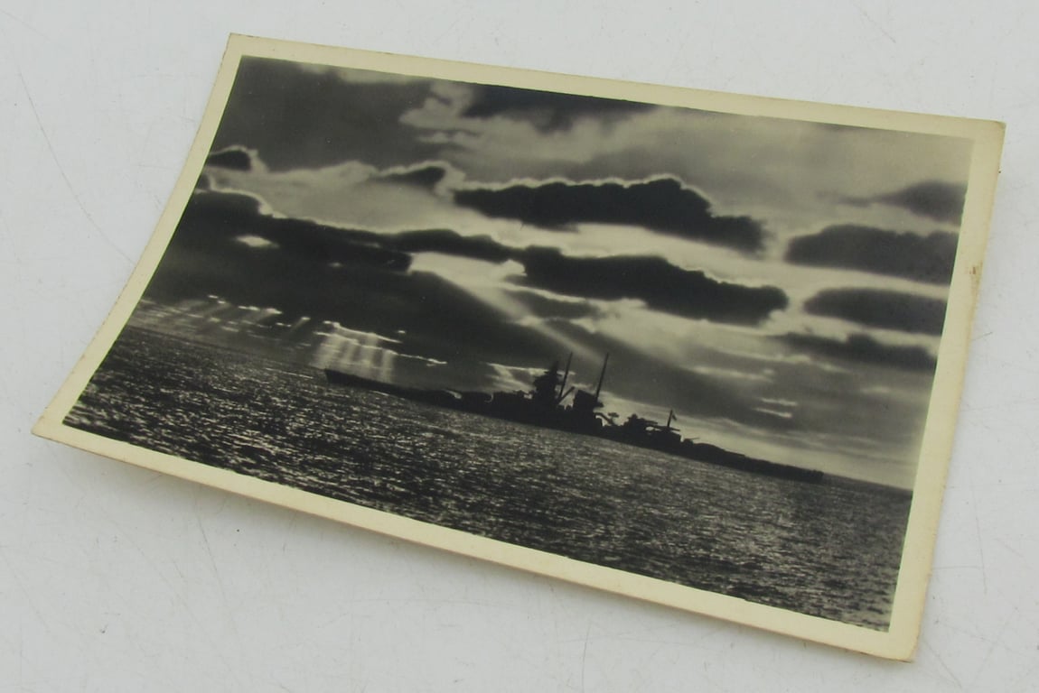 Postcard of the Kriegsmarine battleship Gneisenau.