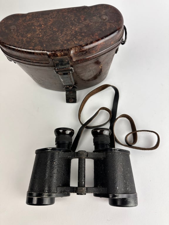 Original German 6x30 ddx Binoculars with Red Bakelite Case