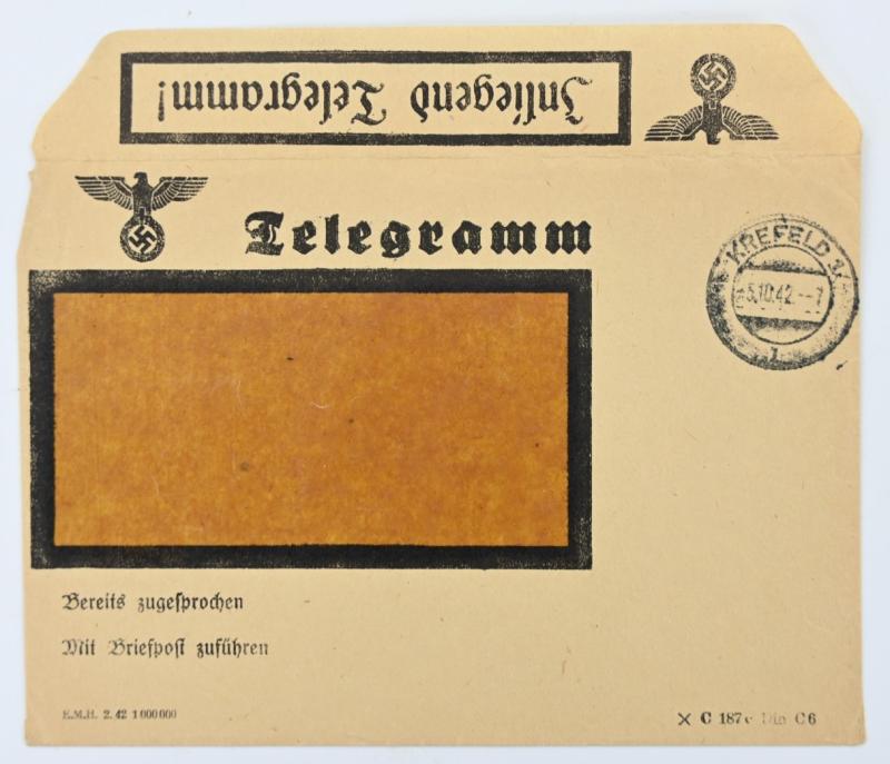 German Reichspost Telegram Berliner