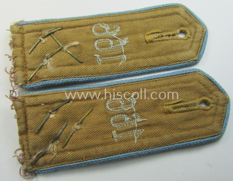 Pair of early-pattern: 'HJ'- (ie. 'Hitlerjugend'-) shoulderstraps as intended for usage by a: 'Gefolgschaftsführer' who was attached to the: 'Oberbann IV - Bann 166' (Bann 166 = 'Bann Main u. Obertaunus')