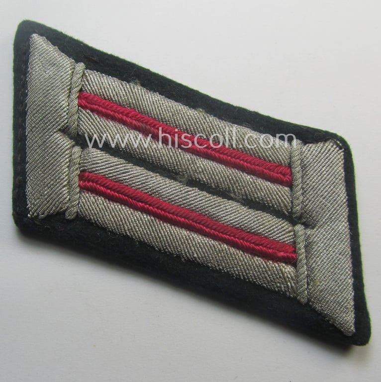 Pair of WH (Heeres) officers'-type collar-tabs (ie. 'Kragenspiegel für Offiziere') as intended for an officer serving within the: 'Veterinär-Truppen o. Generalsstab'