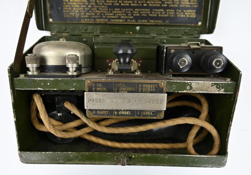British WW2 MKV Field Telephone Set F