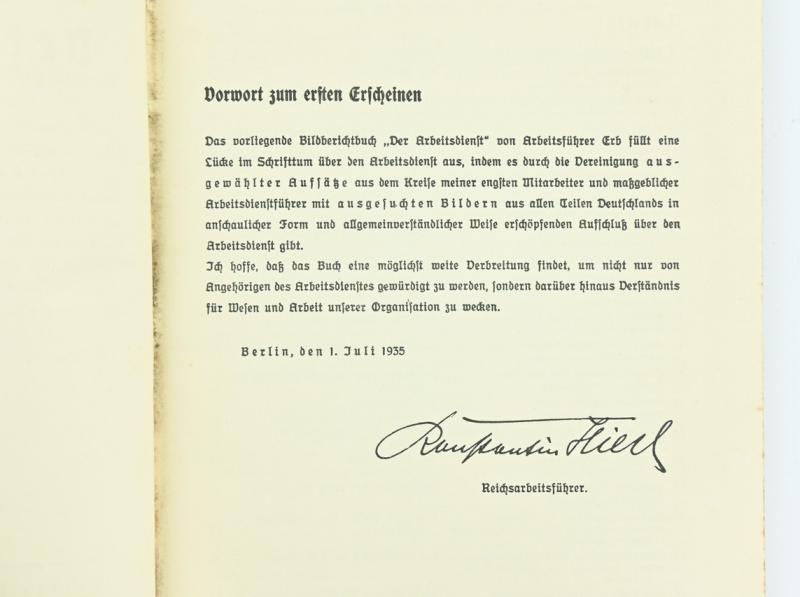 German RAD Book 'Der Arbeitsdienst, ein bildberichtbuch'