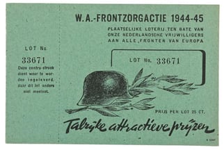 Dutch SS/ WA Lottery Ticket