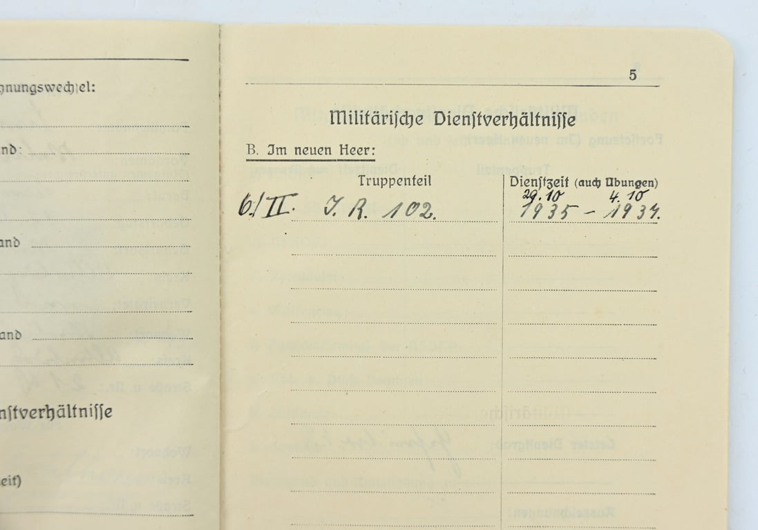 German Soldatenbund Memberpass