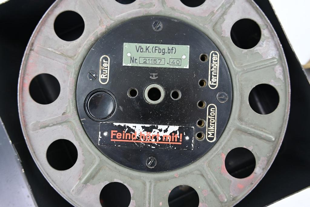German WH Radio/ Transmitter Extension Cable Reel in Carrying Case