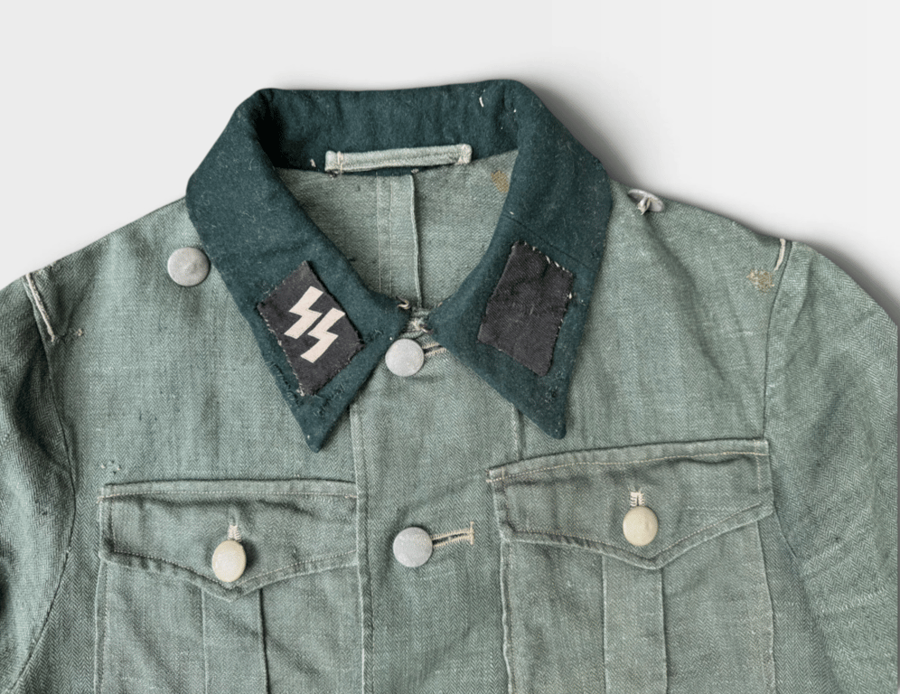 Waffen-SS Field-Reworked Drillich Work Tunic – Former NCO / SS-Unterscharführer Configuration