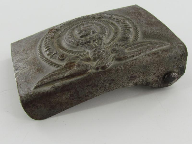 Unmarked Steel Waffen-SS buckle by Overhoff