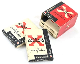 US WW2 X-Cello's Condom Package of 4