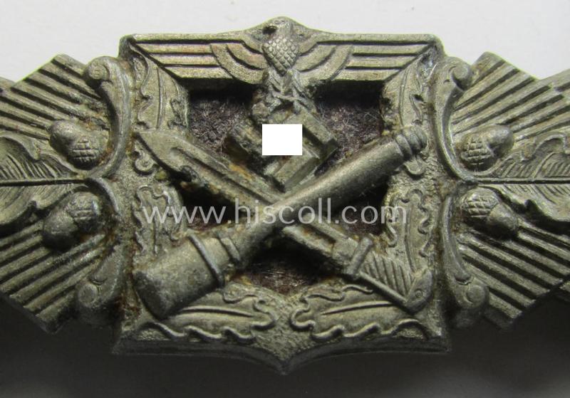 'Nahkampfspange in Bronze' (or: bronze-class close-combat clasp ie. CCC) being a maker- (ie. 'F.&B.-L.'-) marked- and/or minimally converse-shaped specimen as was produced by the maker- (ie. 'Hersteller') 'Funcke u. Brüninghaus'