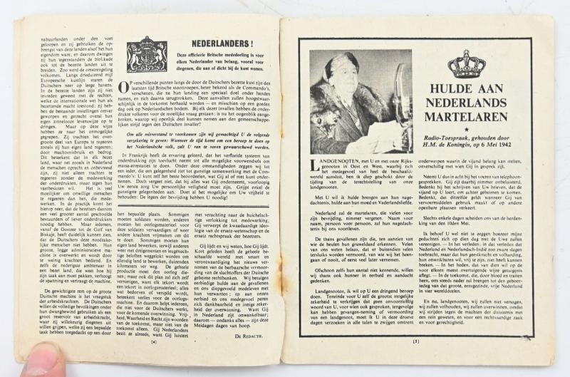 British RAF WW2 Droppingsbooklet 'De Wervelwind'