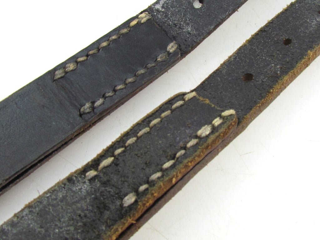 Wehrmacht Zeltbahn Straps – Matching Pair – Maker Marked