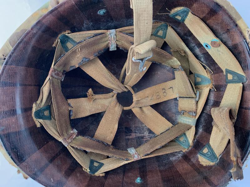 Named US M1 Front Seam Fixed Bale Helmet -Firestone-