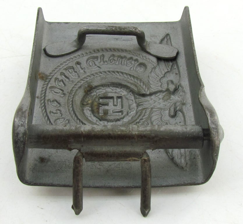 Waffen-SS Steel Belt Buckle – RZM 155/43 SS