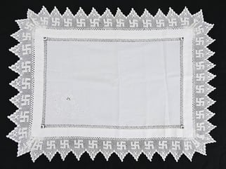 German Third Reich Period Swastika Table Cloth