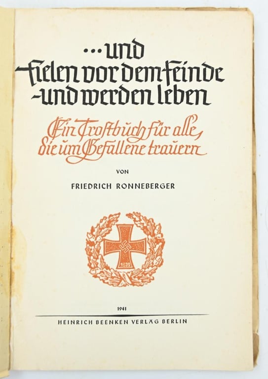 German Third Reich Booklet '..und fielen vor dem Feinde-und werden leben'
