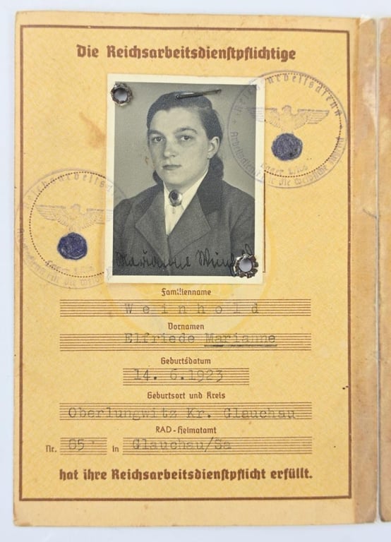 German RAD Good Conduct Certificate and Pass