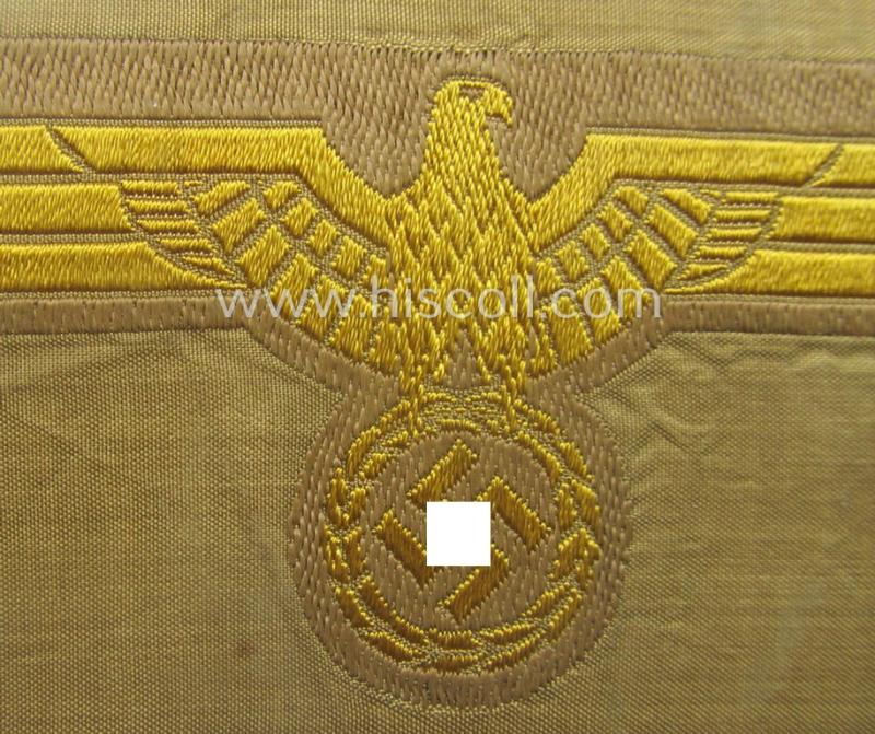 WH (Kriegsmarine) 'tropical-issue' (ie. DAK or: 'Deutsches Afrika Korps'-related-) breasteagle, as executed in neat so-called: 'BeVo'-weave style that comes in a 'virtually mint- ie. unissued', condition