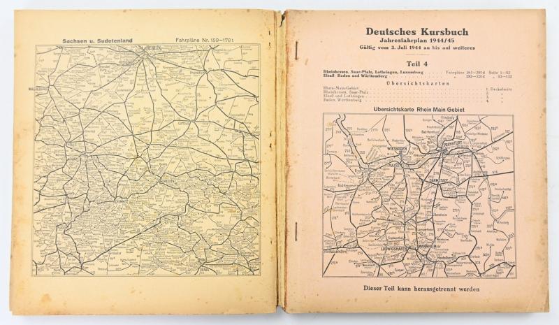 German Reichsbahn Railway Book 1944/45