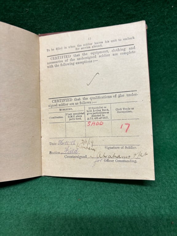 Paybook, Identity Disc, Photos and sport medal to 49805 Saddler RT Breayley RFA  -ADDITIONAL PHOTOS