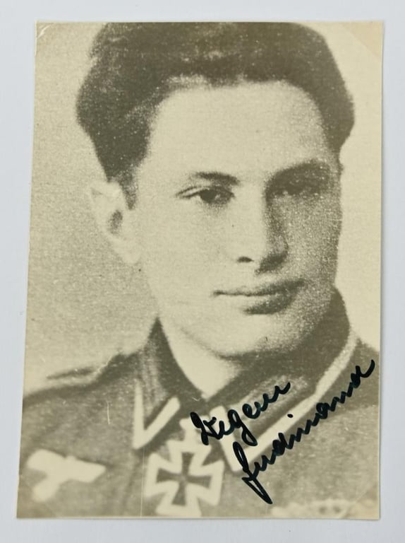 Signature of Wehrmacht Heer KC&OLC Recipient 'Ferdinand Wegerer'