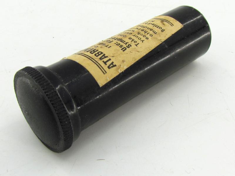 US WWII Tube with Atabrine Tablets