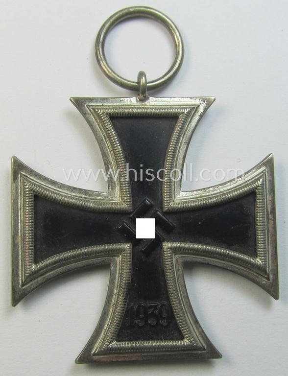 Superb, 'Eisernes Kreuz 2. Klasse' (or: iron cross 2nd class) being an early-period, non-maker-marked- and/or magnetic specimen as was executed in the so-called: 'Schinkel'-pattern by (I deem) the maker: 'Wilhelm Deumer'