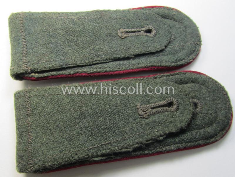 Attractive - and fully matching! - pair of WH (Heeres), early-war-period- (ie. 'M40'-pattern) 'cyphered' NCO-type shoulderstraps as was intended for - and worn by! - an: 'Feldwebel des (Nebel)Werfer-Rgts. 52'