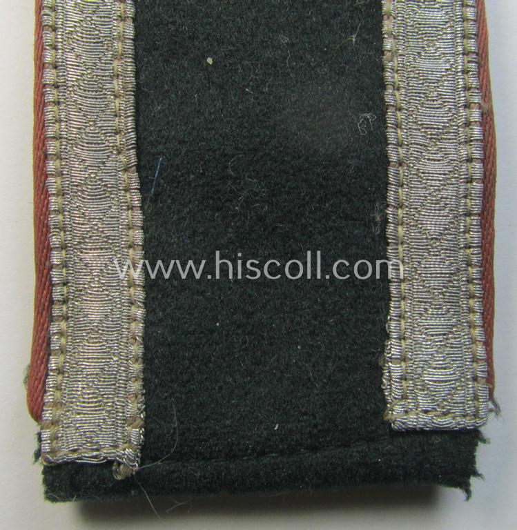 Attractive - albeit regrettably single - WH (Heeres) early- (ie. pre-war-) period- (ie. 'M36'- ie. 'M40'-pattern) NCO-type shoulderstrap as was intended for usage by an: 'Unteroffizier eines Panzerjäger-Abteilungs o. Regiments'