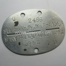 Aluminium-based, WH (Heeres) 'Panzer- o. Panzerjäger'-related ID-disc bearing...