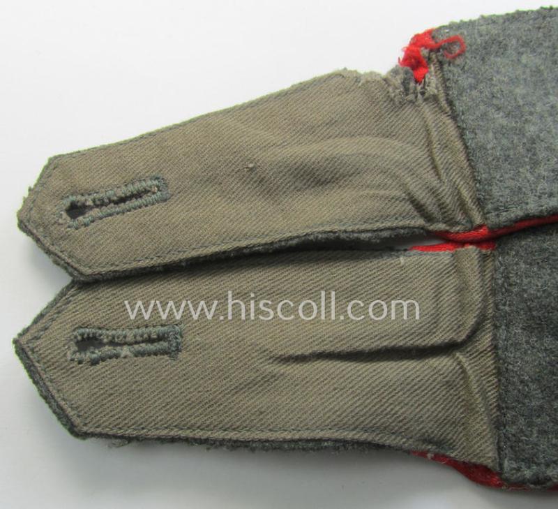 Truly used and worn pair of Eastern volunteers- (ie. 'Ostvölker'-) related shoulderstraps as intended for usage by a member within the: 'Russian Liberation Army' or: 'POA' (Cyrilic for 'ROA')