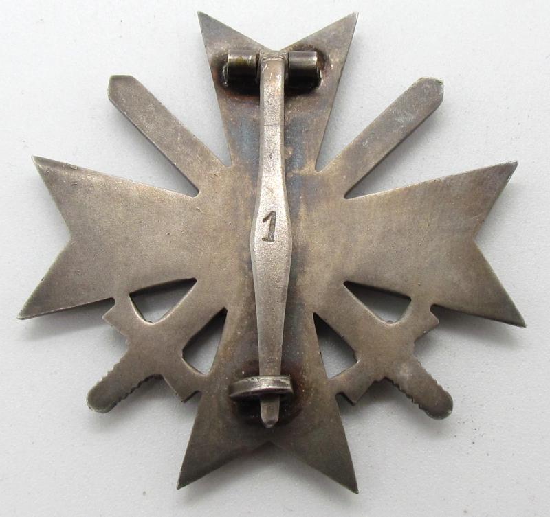 War Merit cross (KVK) first class “1” in Case