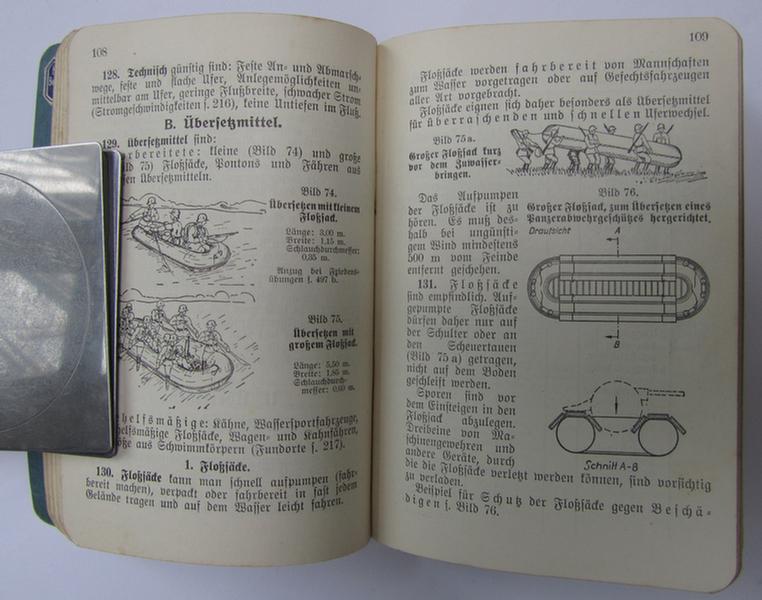 Neat example of the WH soldiers' instructional-handbook entitled: 'Pionierdienst - aller Waffen' (or: enigineers-handbook) being numbered: 'H.Dv.316' and being of the version that is dated: 11 February 1935 (ie. 1936)