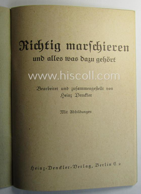 WH-related instruction-booklet entitled: 'Richtig Marschieren und alles was dazu gehört'