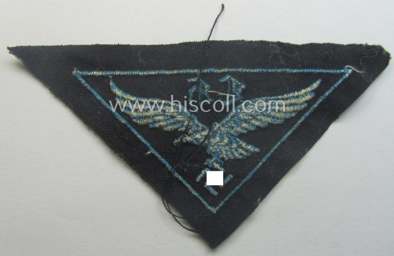 WH (LW- ie. Hitlerjugend-) related, machine-embroidered breast-badge: 'Flakhelfer'