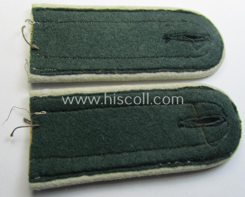 Attractive - and fully matching! - pair of WH (Heeres) early-war-period- (ie. 'M36'- ie. 'M40'-pattern and/or rounded-styled) neatly 'cyphered' NCO-type shoulderstraps as was intended for an: 'Unteroffizier des Infanterie-Regiments 51'