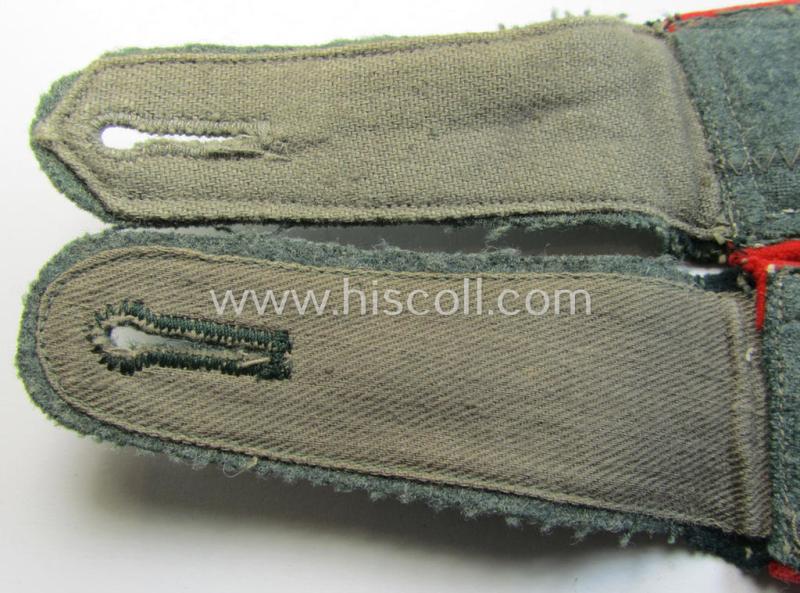 Neat - albeit minimally mis-matched - pair of WH (Heeres) early-war-period- (ie. 'M36'- ie. 'M40'-pattern, 'standard-issued'- and/or rounded-styled) NCO-type shoulderstraps as intended for an: 'Oberwachtmeister eines (Sturm)Art.-Abts. o. Rgts....